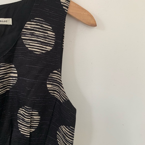 Banana Republic Black Cream Dot A Line Shift Dress - Picture 7 of 12